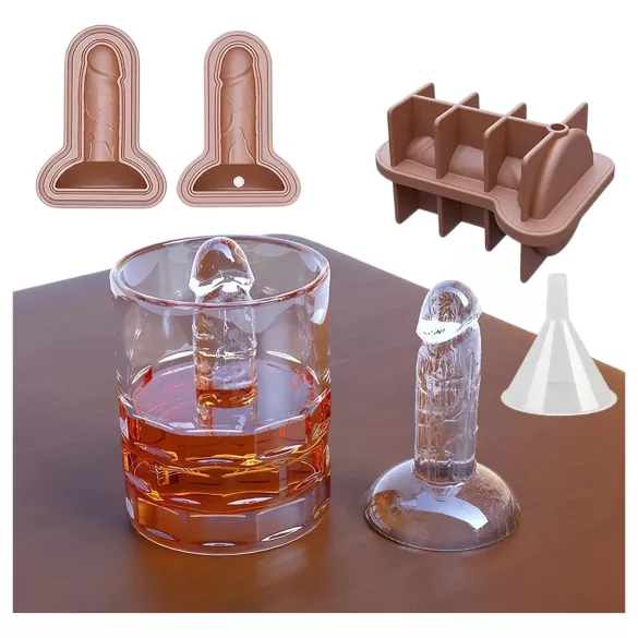 Dildo - jääkuubikuvorm - silikoon - sinine