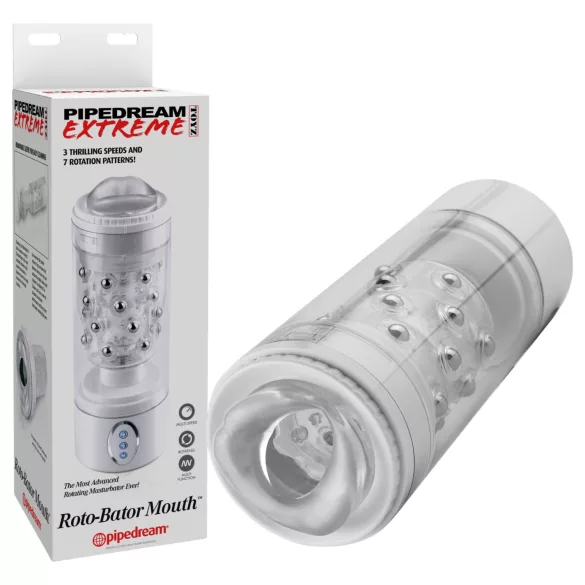 PDX Roto-Bator - vibraatoriga suuseksmasturbaator - valge