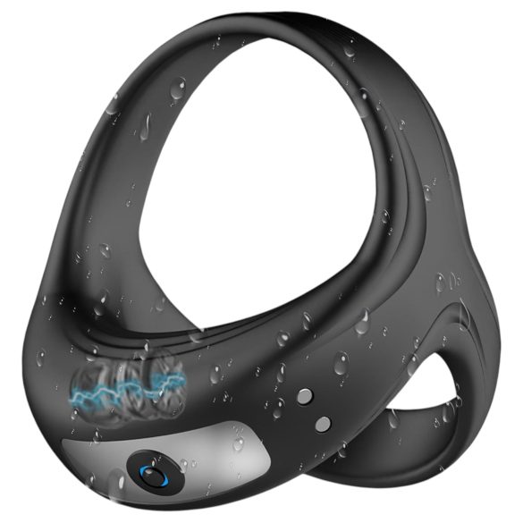 AlvUp - vibreeriv peenise- ja munandite rõngas - must