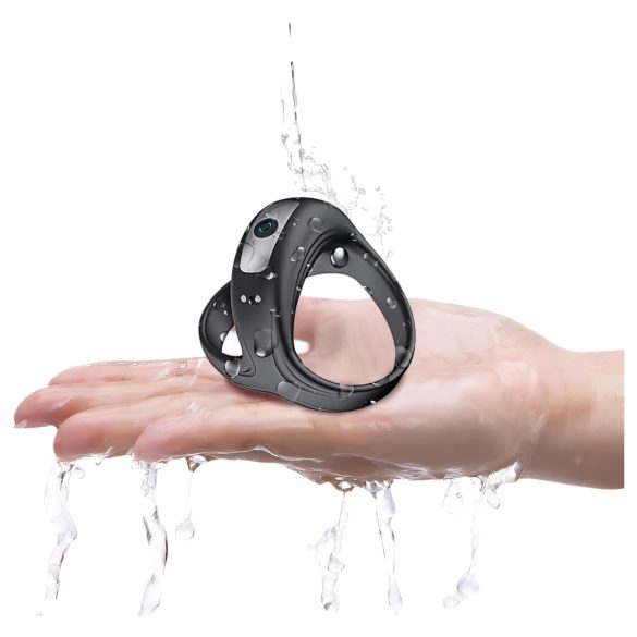 AlvUp - vibreeriv peenise- ja munandite rõngas - must