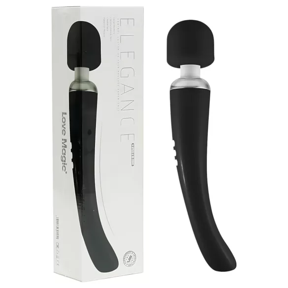 Love Magic Elegance Wand - aku vibraator massaažiks - must