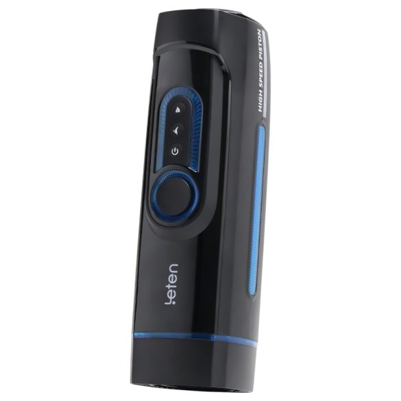 Leten SM320 - oigav, tõukav, soojendav masturbaator (must)