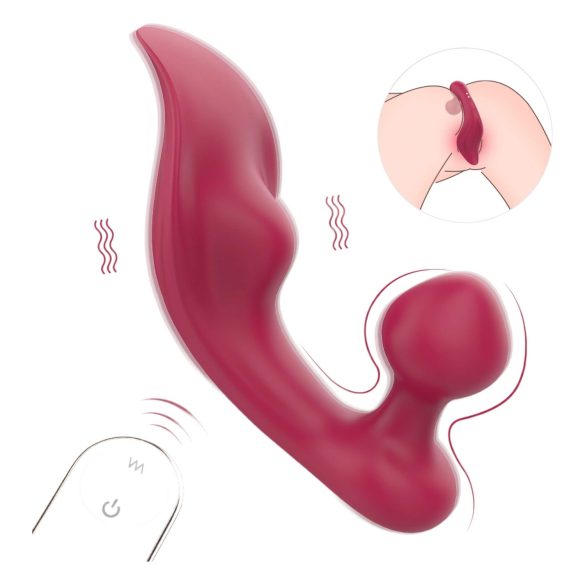 Sex HD Chomper - kliitori ja anaalvibraator (punane)