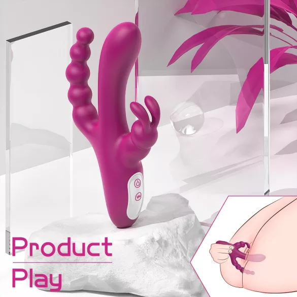 Sex HD Joker - veekindel akuvibratsioon kolmekordne vibraator lilla