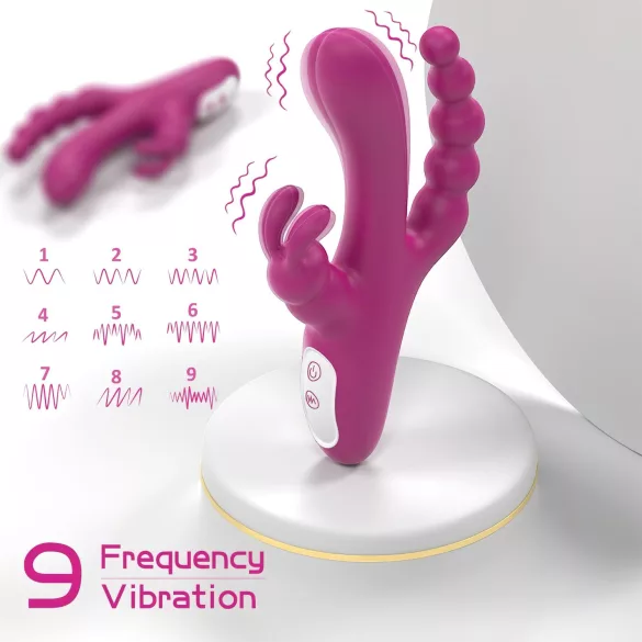 Sex HD Joker - veekindel akuvibratsioon kolmekordne vibraator lilla