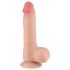 Lovetoy Sliding-Skin - munanditega kahekihiline dildo - 20cm naturaalne