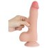 Lovetoy Sliding-Skin - munanditega kahekihiline dildo - 20cm naturaalne