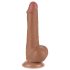 Lovetoy - munanditega kahekordne dildo - 19,5cm - natur