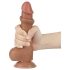 Lovetoy - munanditega kahekordne dildo - 19,5cm - natur