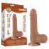 Lovetoy Sliding-Skin - munanditega realistlik dildo - 19,5 cm - tume naturaalne