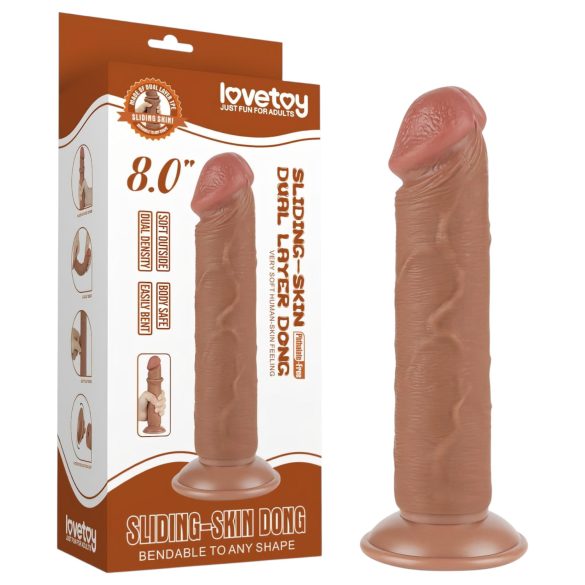 Lovetoy Sliding-Skin - dildo iminapaga - 20cm - natur