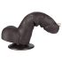 Lovetoy Sliding-Skin - munanditega kahekihiline dildo - 18,3cm - pruun