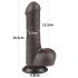 Lovetoy Sliding-Skin - munanditega kahekihiline dildo - 18,3cm - pruun