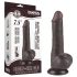 Lovetoy Sliding-Skin - munanditega kahekihiline dildo - 19,5 cm - pruun