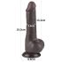 Lovetoy Sliding-Skin - munanditega kahekihiline dildo - 19,5 cm - pruun