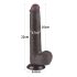 Lovetoy Sliding-Skin - kahekihiline dildoga iminapaga - 20,8 cm - pruun