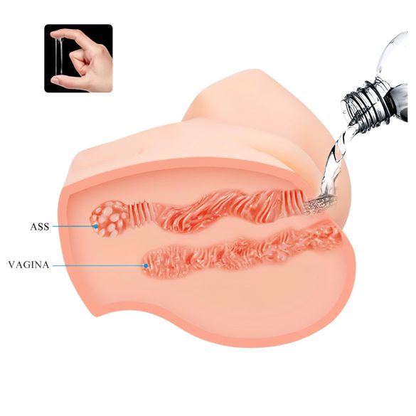 Crazy Bull - realistlik vibreeriv masturbaator tagumik - naturaalne