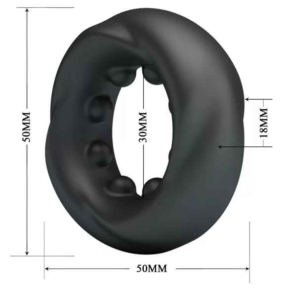 Crazy Bull - peeniserõngas - stimuleeriv - must