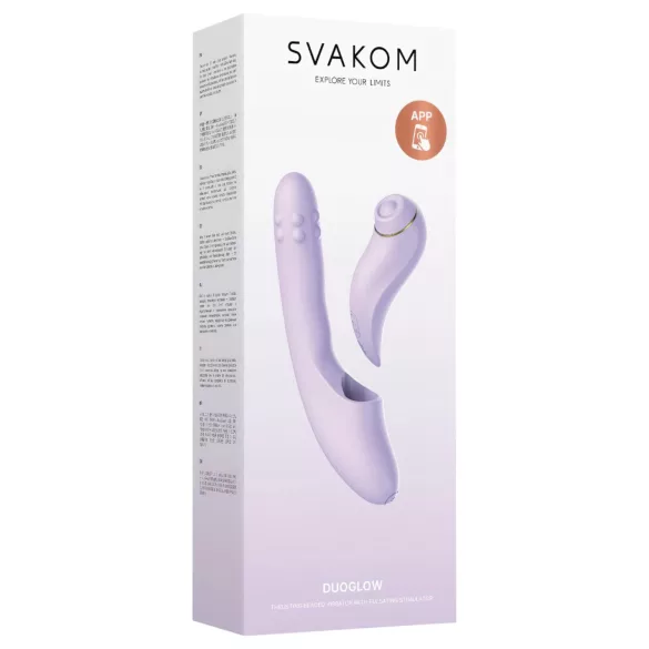 Svakom DuoGlow - rakendusega juhitav G-punkti ja kliitori vibraator (lilla)