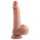 Kaksikihiline realistlik dildo munanditega - 18cm (naturaalne)