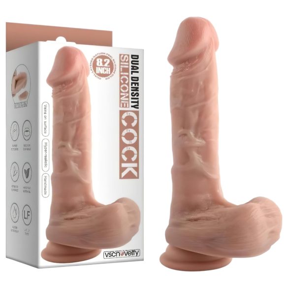 Dual Density - dildo iminapaga munanditega - 20cm