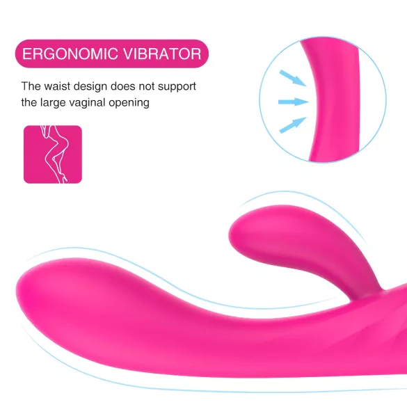 Sex HD Muses - akuga veekindel soojendav vibraator - roosa