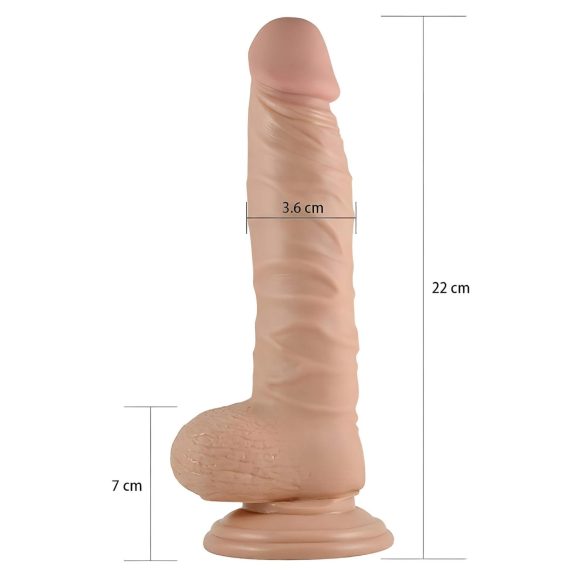 Lovetoy Real Extreme - realistlik dildoga iminapp - 21 cm - naturaalne