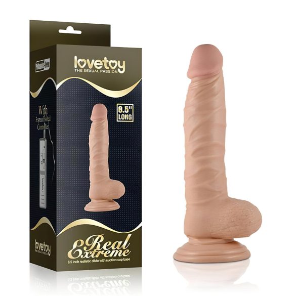 Lovetoy Real Extreme - realistlik dildoga iminapp - 21 cm - naturaalne
