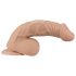 Lovetoy Real Extreme - dildos imikupadjaga - 23cm - naturaalne