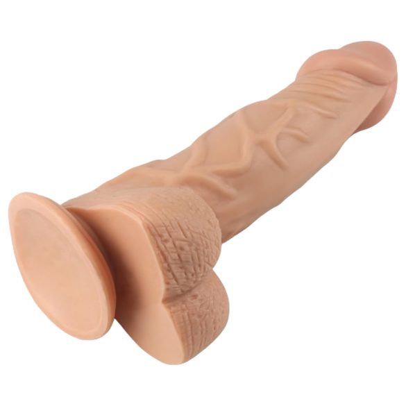 Lovetoy Real Extreme - dildos imikupadjaga - 23cm - naturaalne