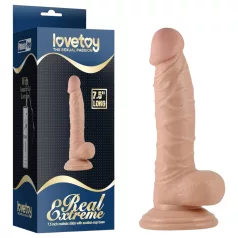   Real Extreme - iminapaga, munanditega G-punkti dildo - 19 cm (naturaalne)