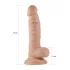 Real Extreme - iminapaga, munanditega G-punkti dildo - 19 cm (naturaalne)
