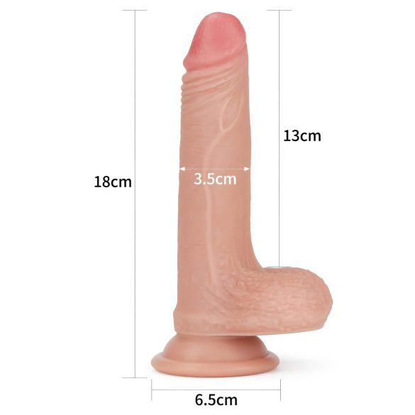 Lovetoy Nature Cock - kahekordne naturaalsus - 18cm (natureaalne)