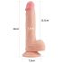 Lovetoy Nature Cock - realistlik dildoga iminapaga - 21cm naturaalne