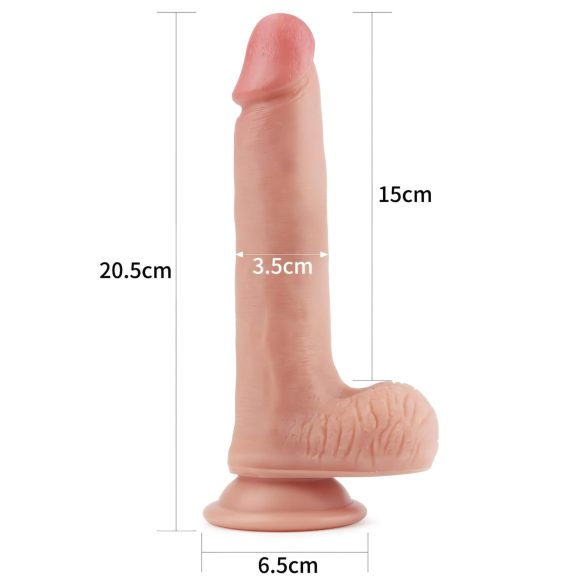 Lovetoy Nature Cock - realistlik dildos - kahekordne kiht - 20cm naturaalne