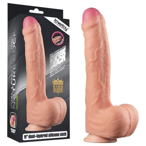 Lovetoy Nature Cock - realistlik dildos - kahekihiline - 28cm naturaalne