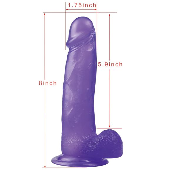 Lovetoy Jelly Studs - dildo iminapaga - 20cm lilla