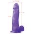 Lovetoy Jelly Studs - dildo iminapaga - 20cm lilla