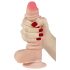 Lovetoy Sliding-Skin - realistlik dildokepp - kahekordne kiht - 18 cm naturaalne