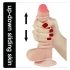 Lovetoy Sliding-Skin - kahekihiline dildo - 18cm (naturaalne)