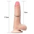 Lovetoy Sliding-Skin - kahekihiline dildo - 18cm (naturaalne)