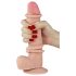 Lovetoy Sliding-Skin - kahel kihil dildos - 21cm (naturaalne)