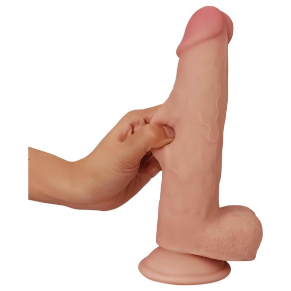 Lovetoy Sliding-Skin - realistlik dildos - kahekordne kiht - 21cm naturaalne
