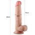 Lovetoy Sliding-Skin - kahel kihil dildos - 21cm (naturaalne)