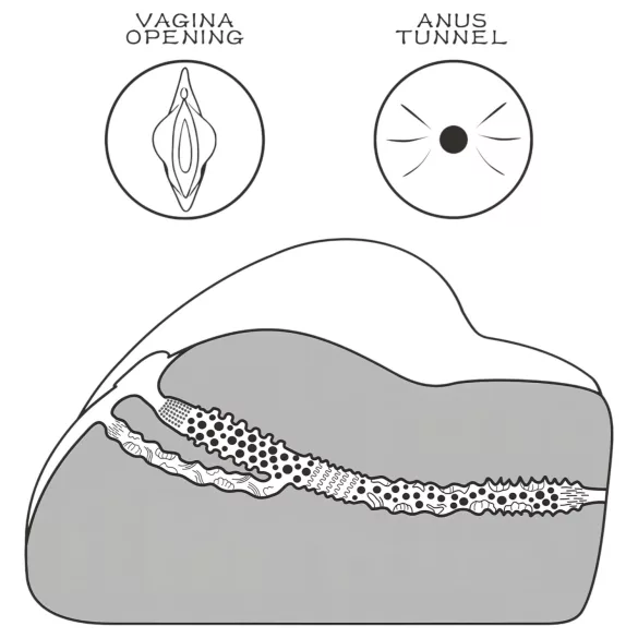 Lovetoy Streetgirl's - masturbaator torso - tupe ja anuse avaga - naturaalne