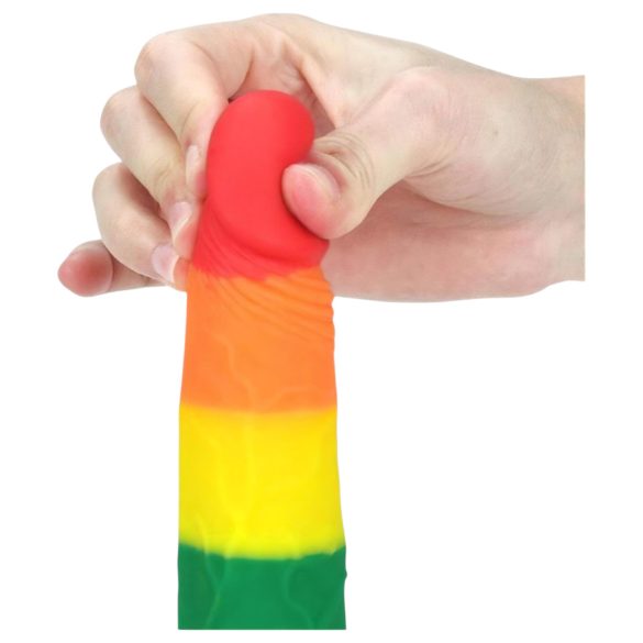 Lovetoy Prider - realistlik dildos - 19 cm - vikerkaarevärviline