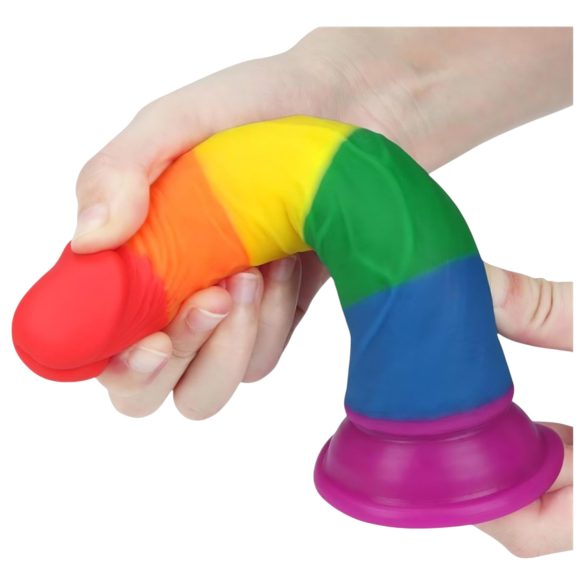 Lovetoy Prider - realistlik dildos - 19 cm - vikerkaarevärviline