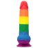 Prider realistlik vikerkaare dildo munanditega - 20cm
