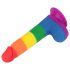 Prider realistlik vikerkaare dildo munanditega - 20cm