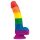 Prider realistlik dildo - 19cm (vikerkaar)